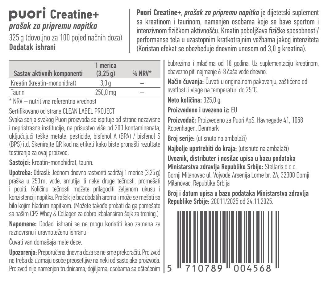 Puori Creatine+